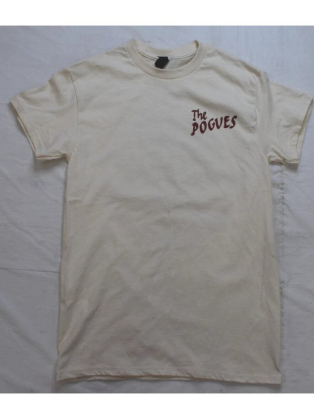 The Pogues Mens Rum Sodomy & The Lash Official Merch Cream Tour Shirt New Small